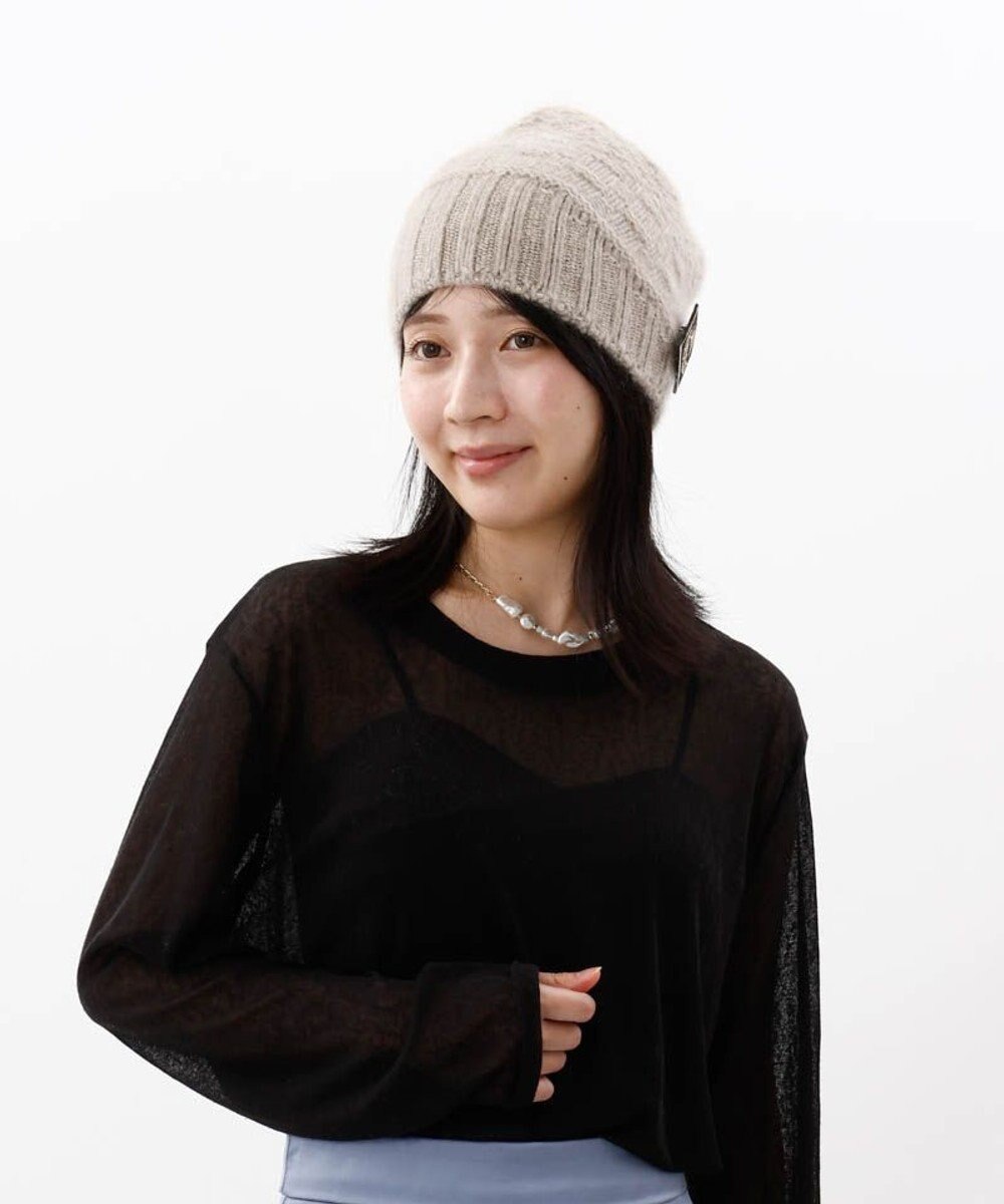 AURORA 【 LANVIN COLLECTION（ランバン コレクション） 】斜め切り替えニットワッチ 