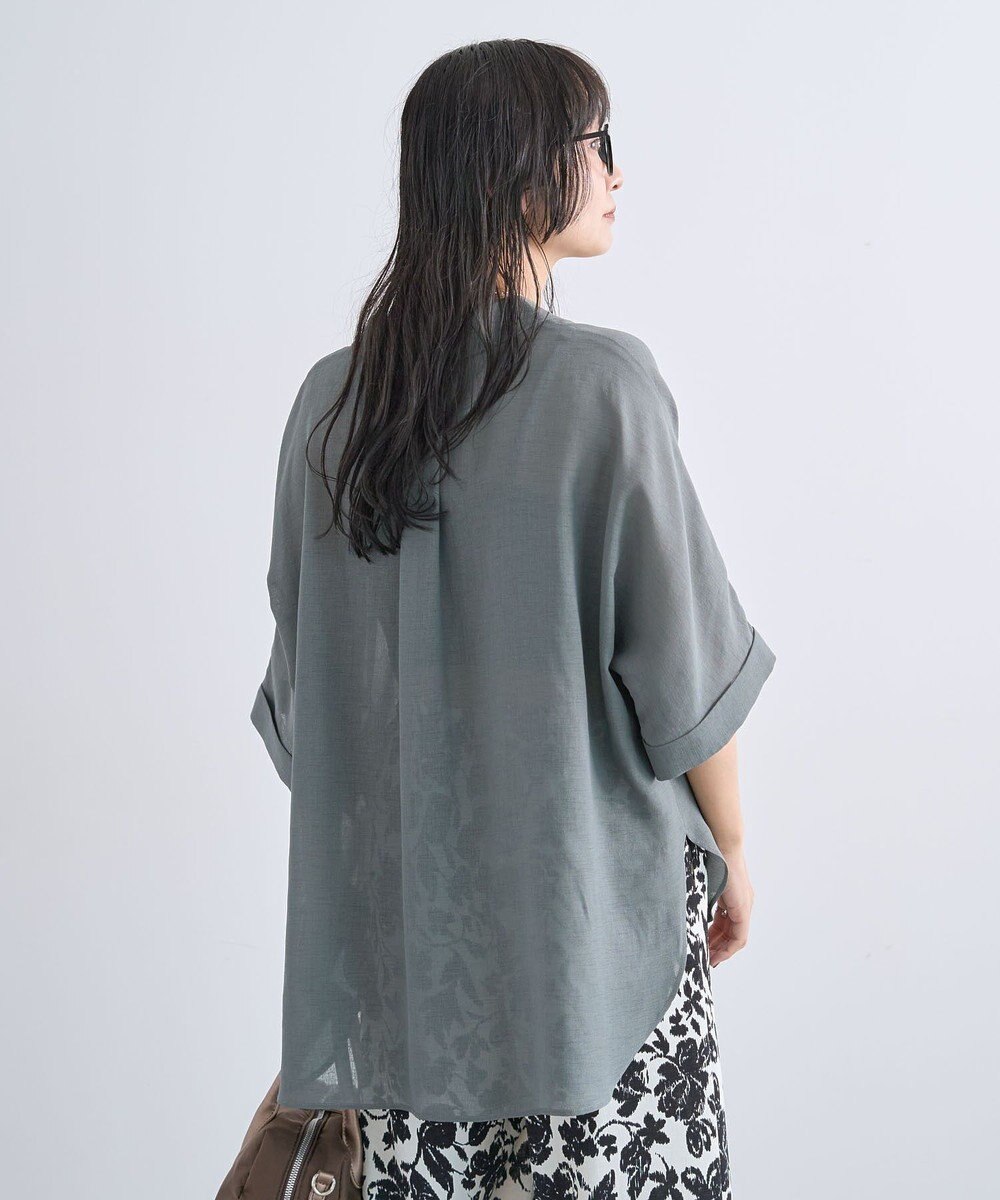 Green Parks 【WEB限定】開襟シアージャケット風シャツⅡ 