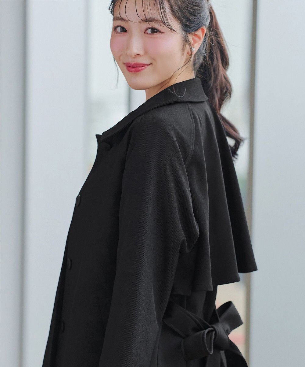 Tiaclasse ステンカラーフレアミドルコート 