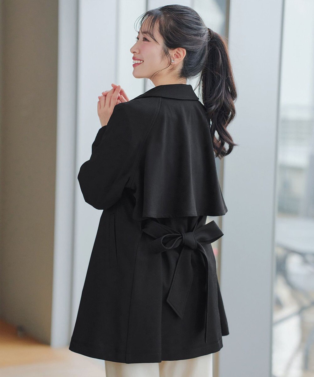 Tiaclasse ステンカラーフレアミドルコート 