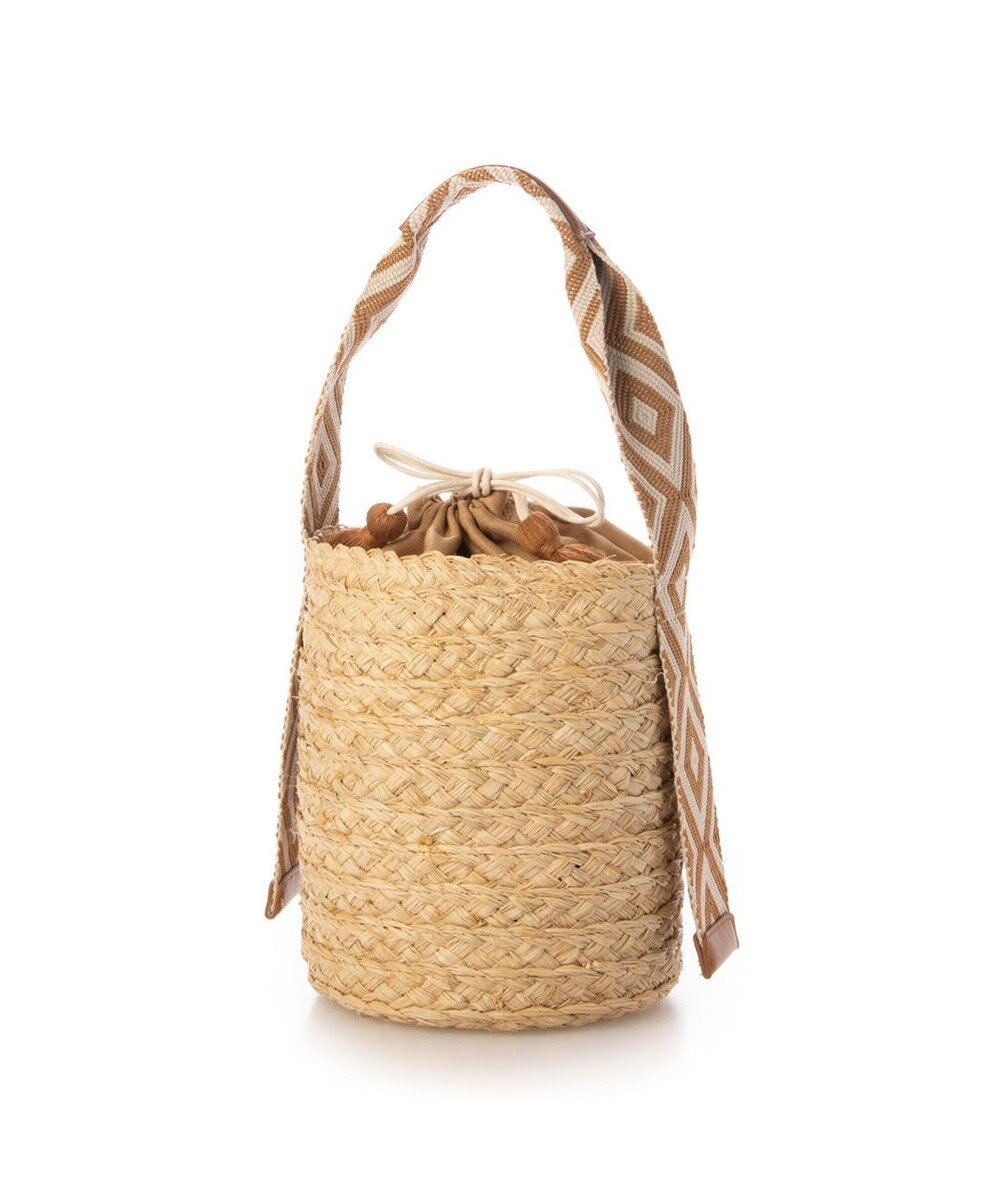 UNBILLION カシュカシュ cachecache / ジャガードテープハンドルラフィアバケツトート 