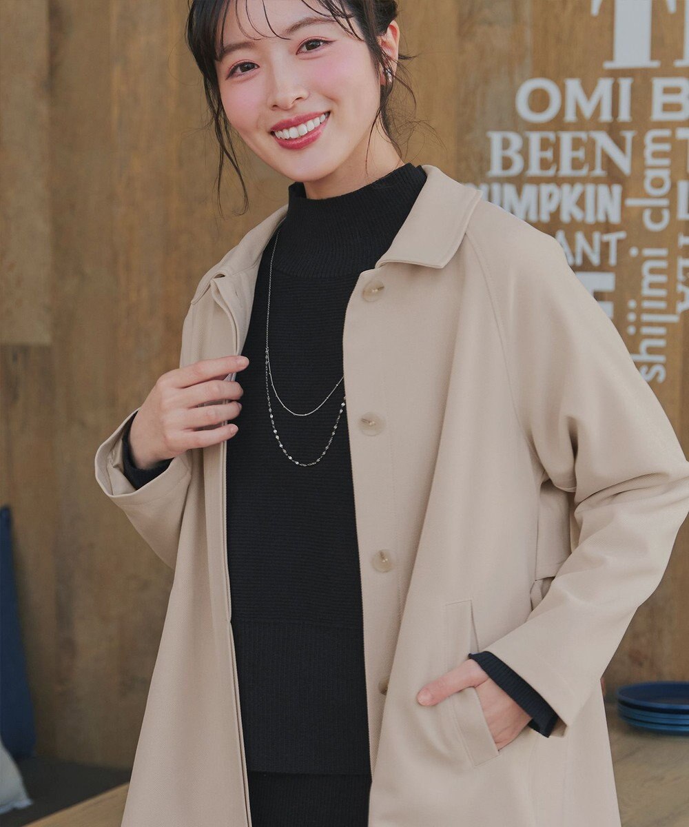 Tiaclasse ステンカラーフレアミドルコート 