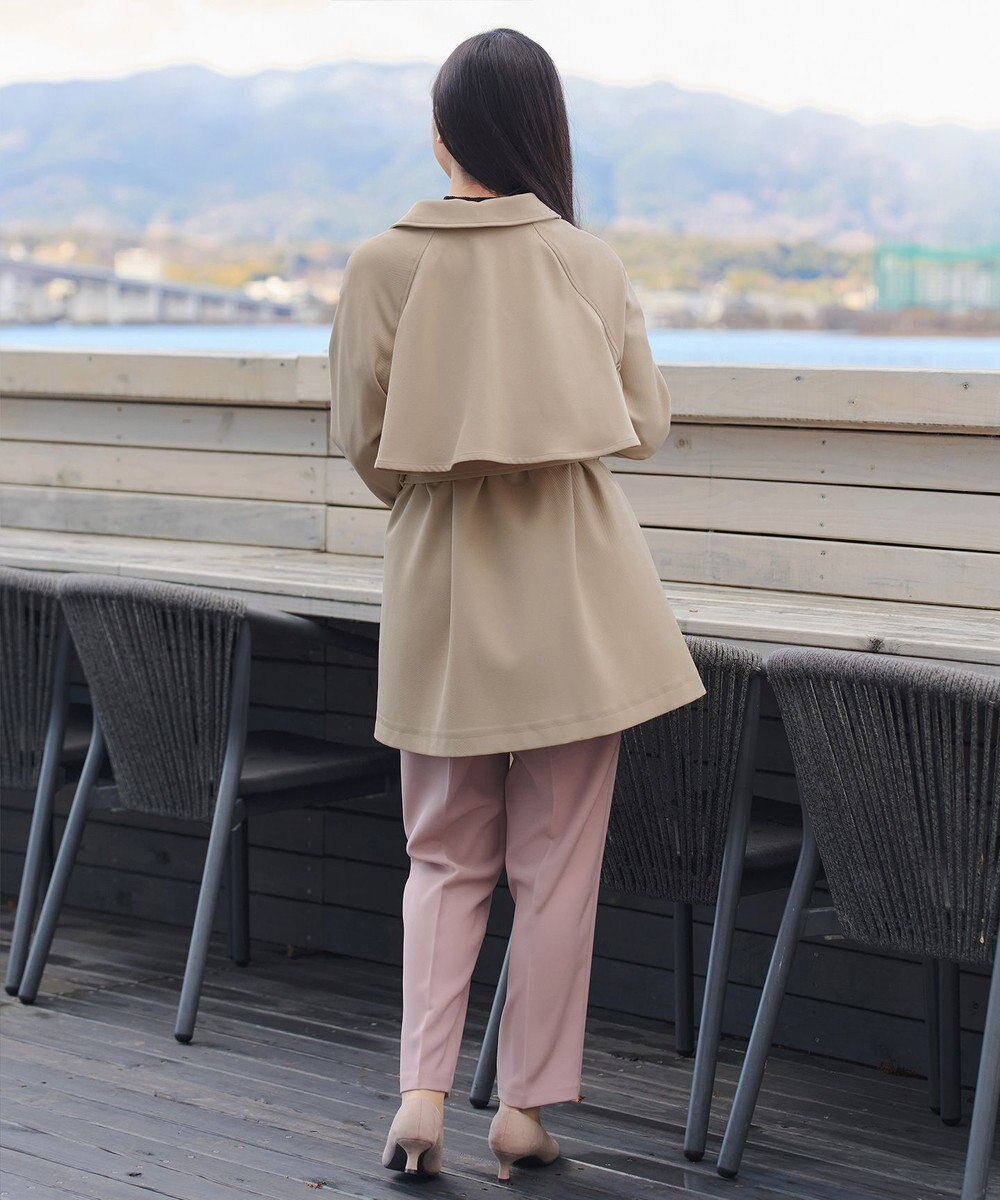 Tiaclasse ステンカラーフレアミドルコート 