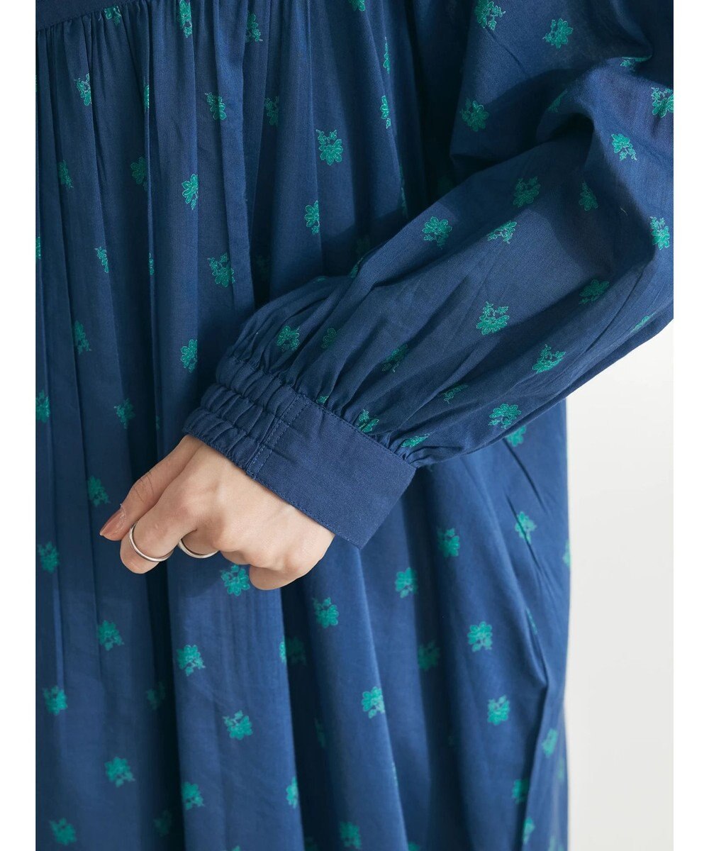 CRAFT STANDARD BOUTIQUE インド綿混キルト切替花柄ワンピース 