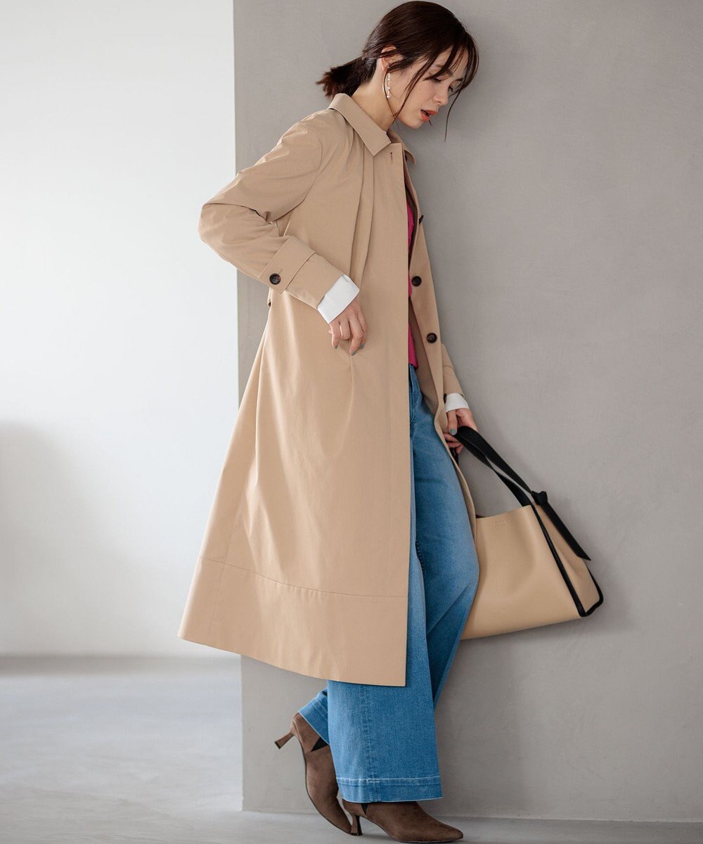 組曲 L 【WEB限定】ライトトレンチ ステンカラーコート 