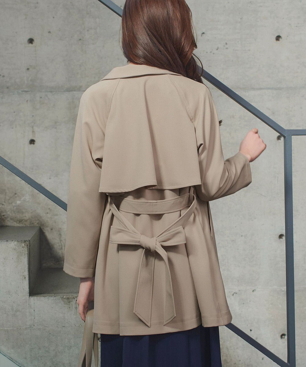 Tiaclasse ステンカラーフレアミドルコート 