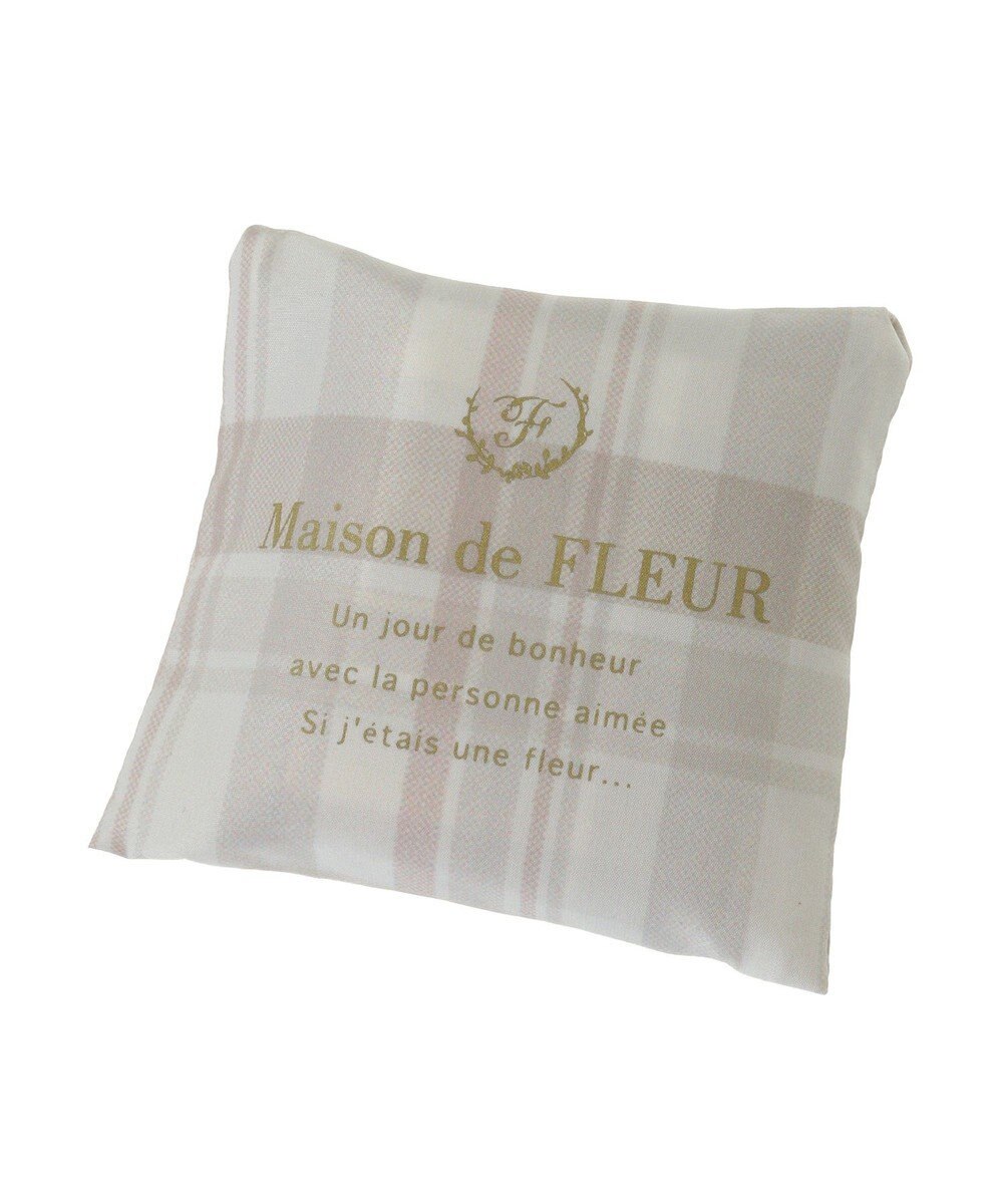 Maison de FLEUR チェックプリントエコバッグ 