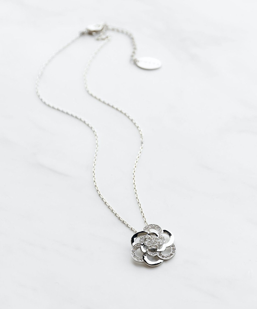 TOCCA GLITTER ROSE NECKLACE ネックレス シルバー系