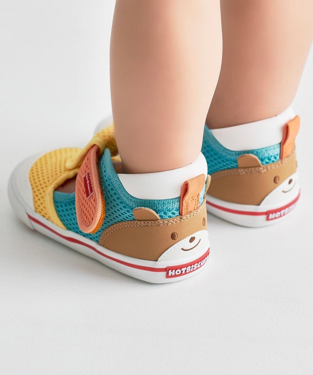 MIKI HOUSE HOT BISCUITS 【14-15cm】かかと顔 メッシュ セカンドベビーシューズ 