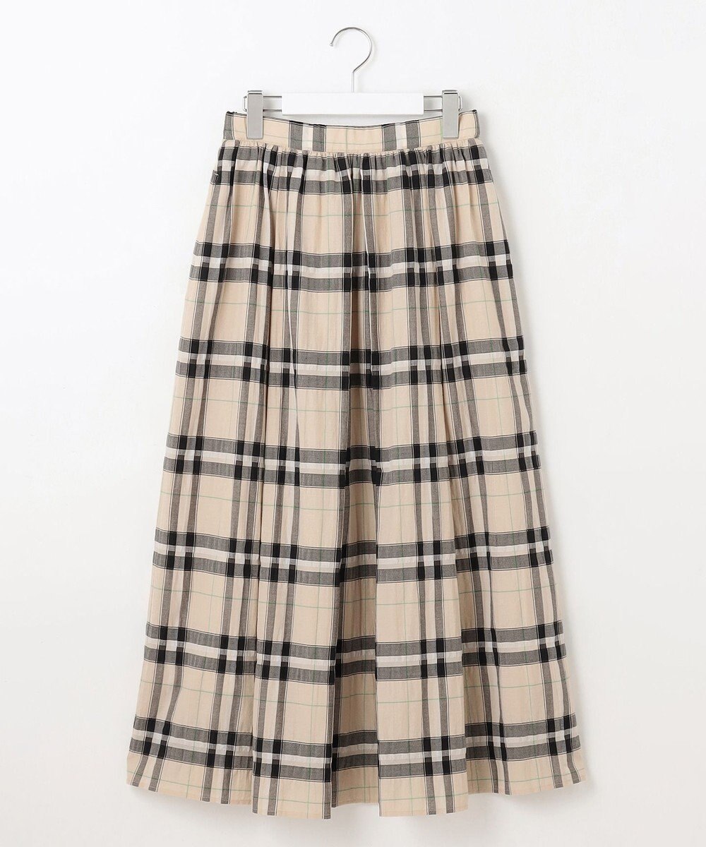 自由区 L 【カタログ掲載・洗える】シアーブライトチェック スカート 