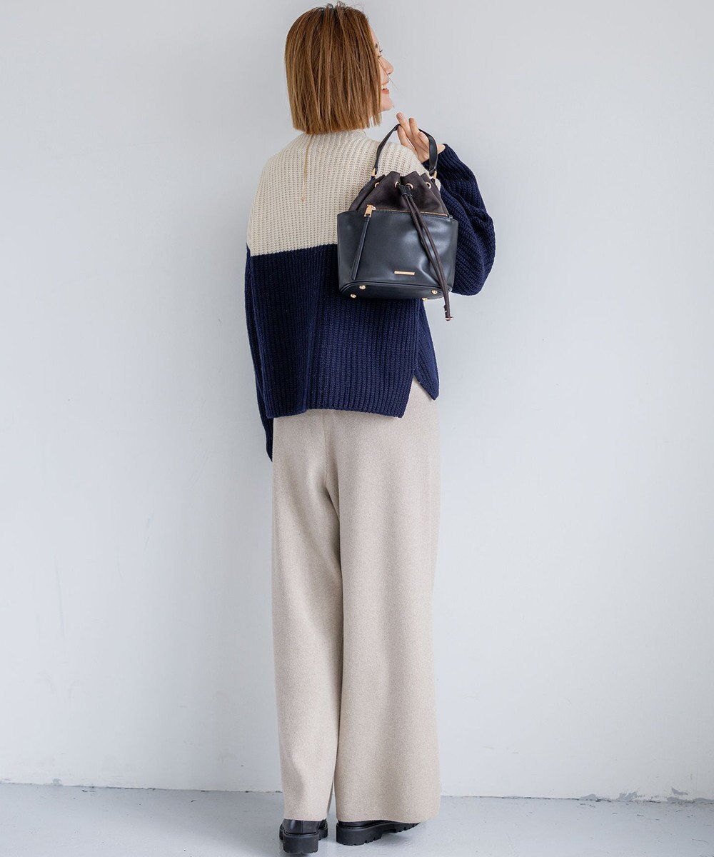 23区 L 【見上愛さん着用/洗える】カシミヤブレンド ニット パンツ 