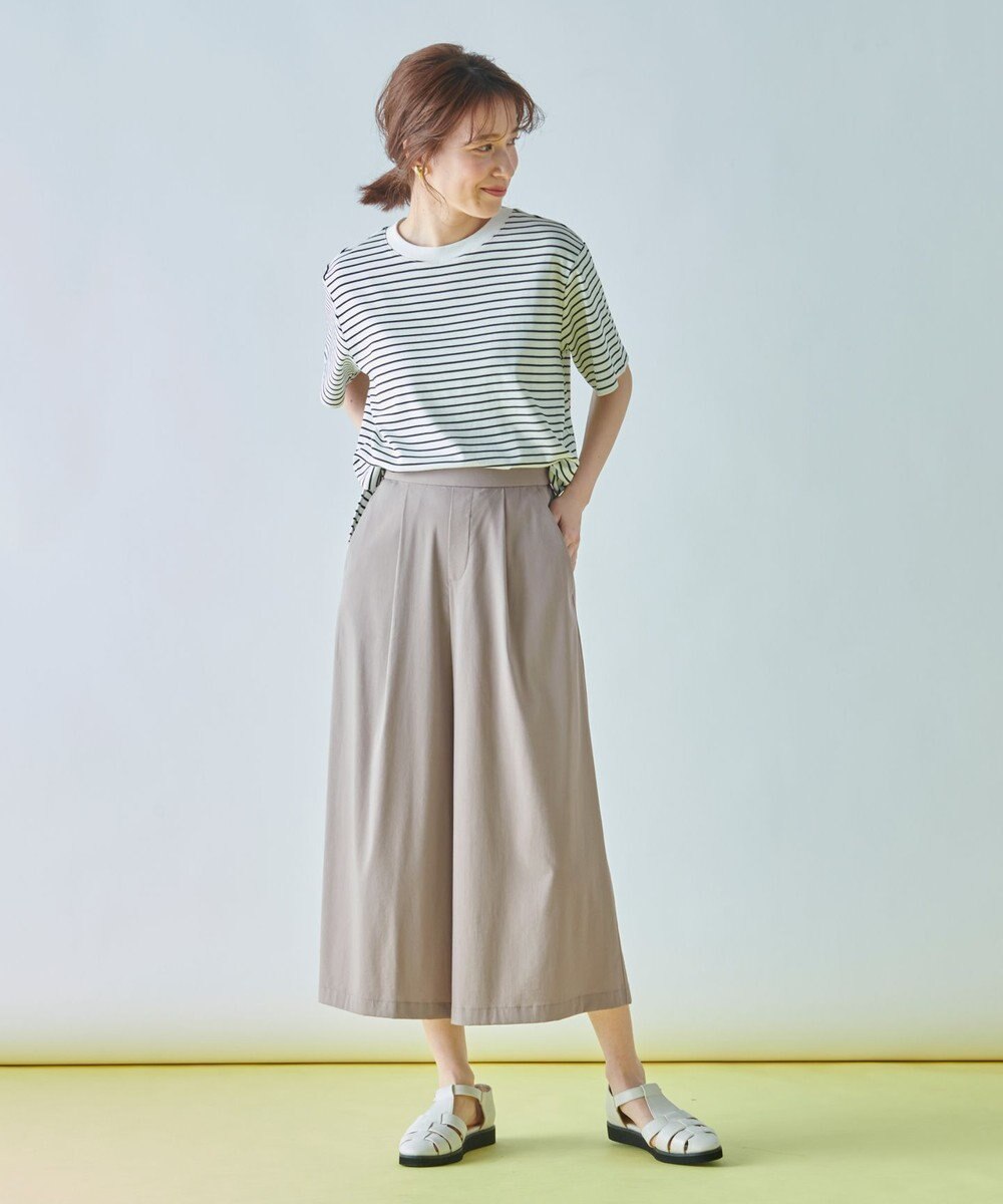 ANY 【接触冷感】クロップド丈半袖Tシャツ 