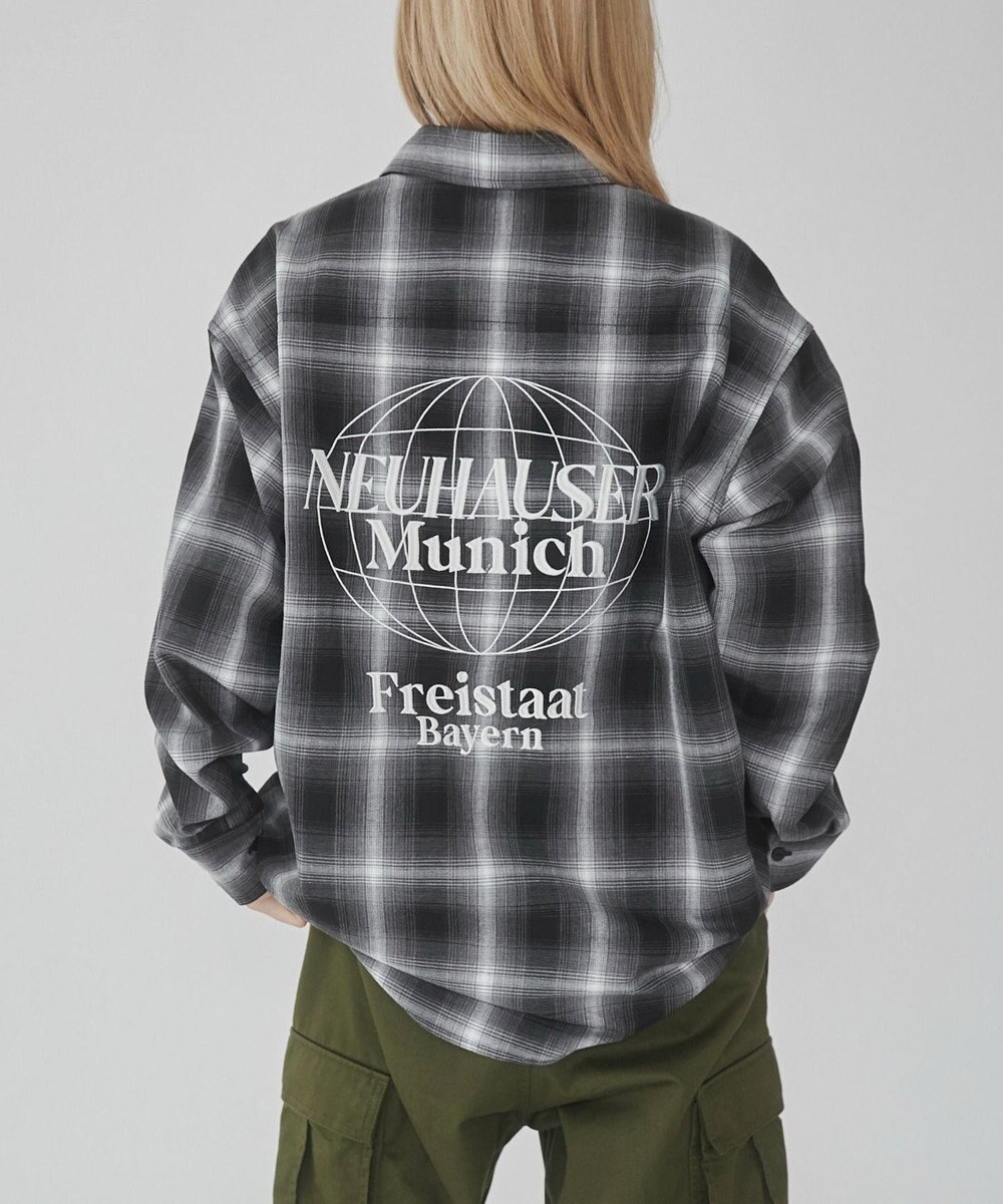 WEGO 【ユニセックス着用ITEM】グラフィックオンブレチェックシャツ（LS） 