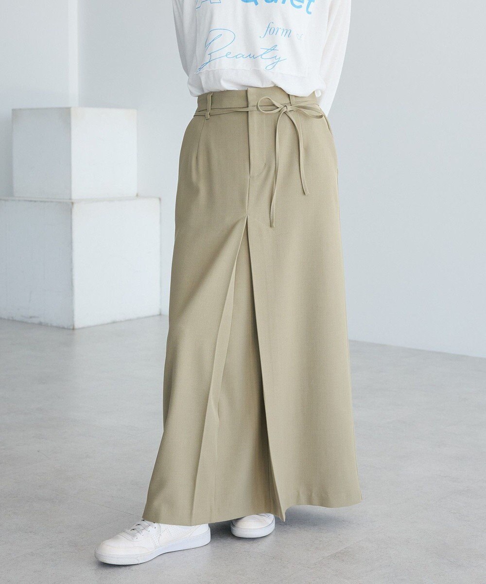 CRAFT STANDARD BOUTIQUE フロントタックロングスカート 