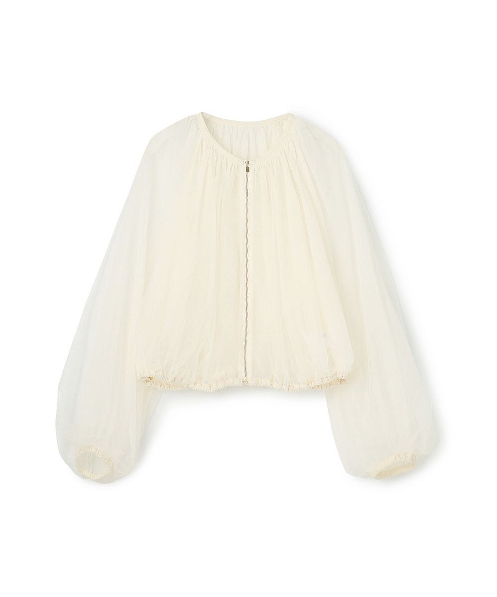 GRACE CONTINENTAL ギャザーチュールブルゾン 