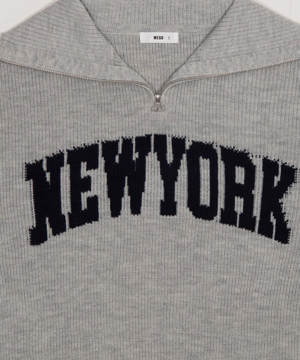 WEGO NEWYORKハーフジップニット 