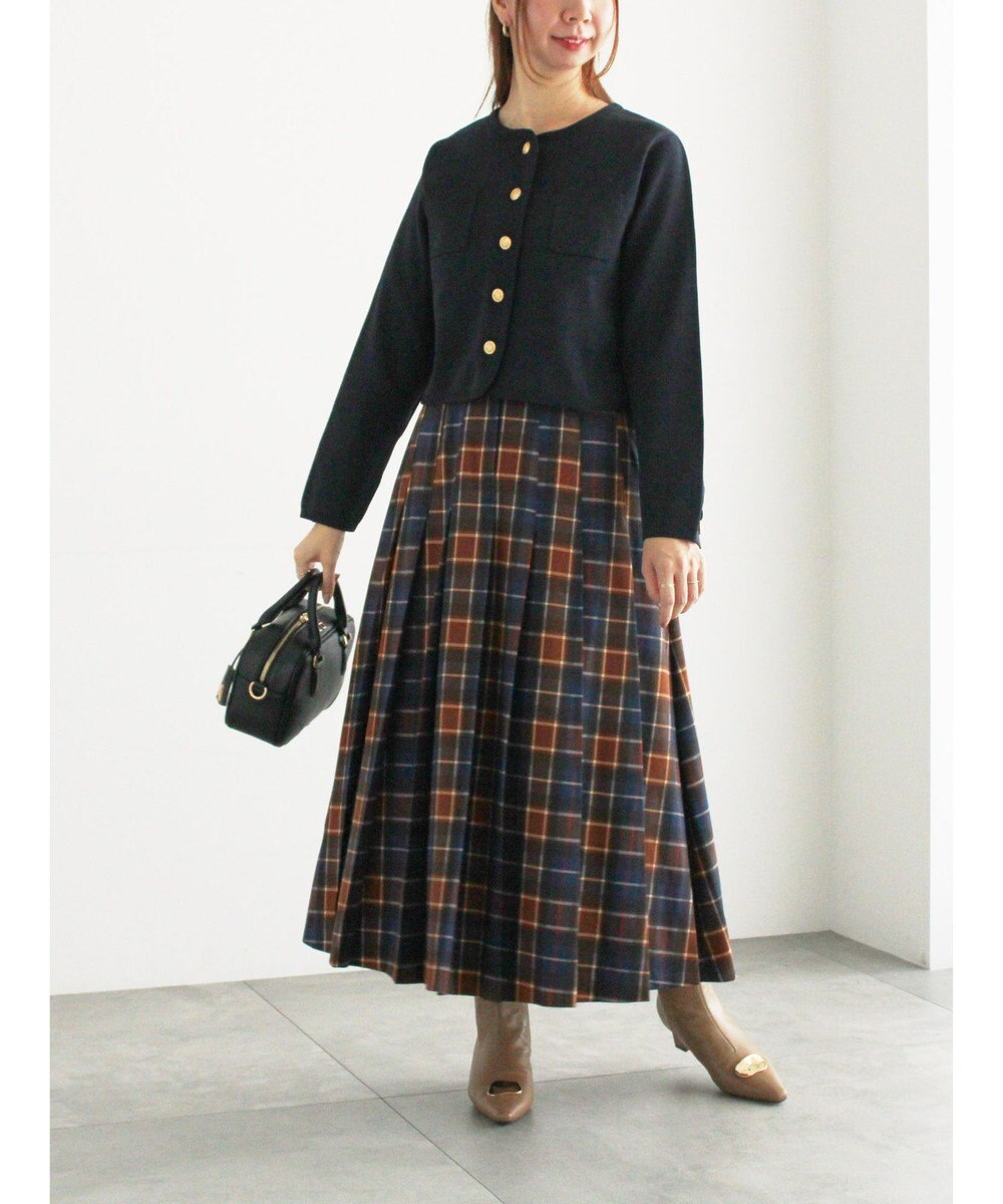 Te chichi チェックアソートロングプリーツスカート 