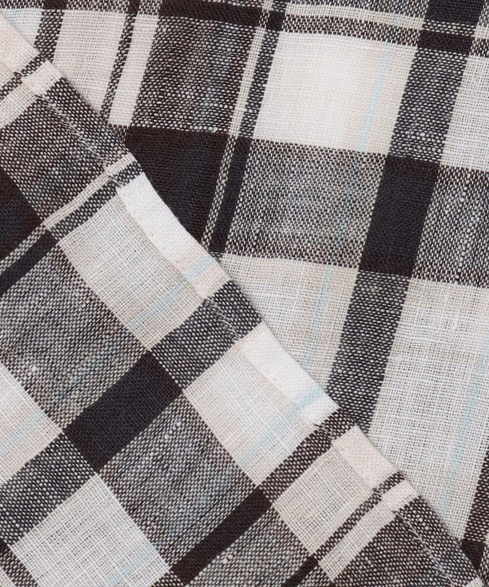 23区 【先行予約】LIBECOリネン チェック シャツ 