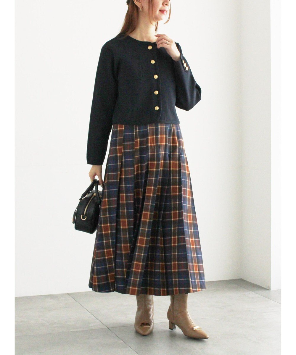 Te chichi チェックアソートロングプリーツスカート 