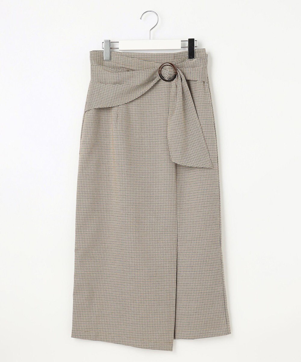 Feroux 【洗える】バックルデザイン タイトスカート 