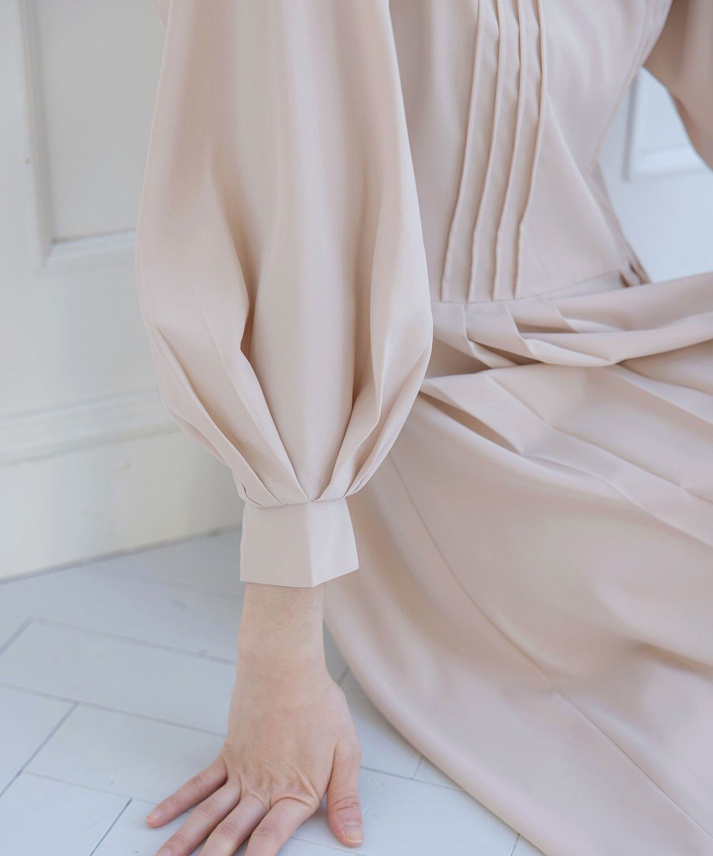 Tiaclasse L 【洗える】シンメトリープリーツワンピース 