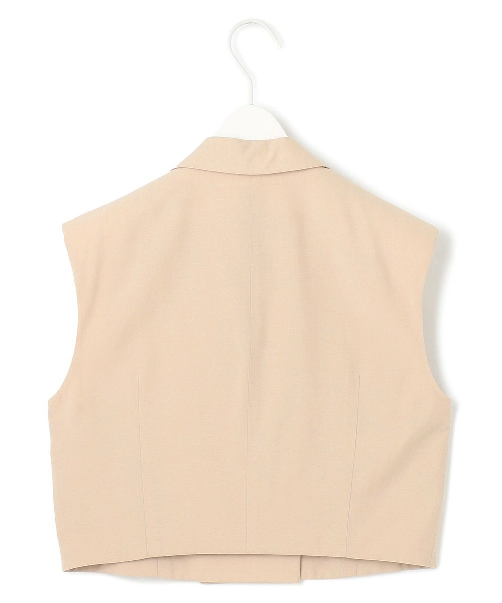 ICB 【接触冷感・UVカット・洗える】 T/Rドライリネン ショートジレ 