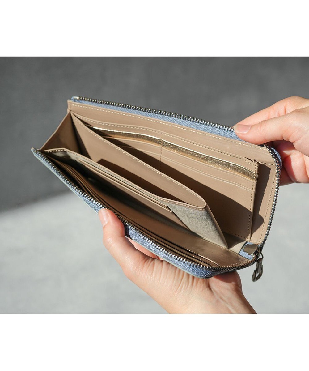 genten 【福財布】アルモニア L字ファスナー長財布 