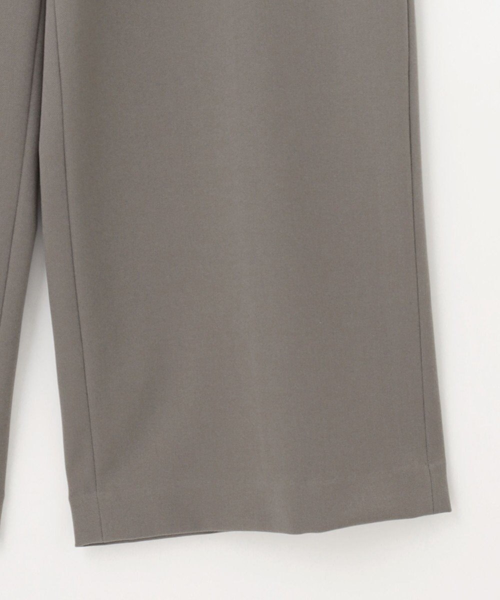 自由区 【裏起毛/撥水加工】TRギャバ ワイドクロップドパンツ 