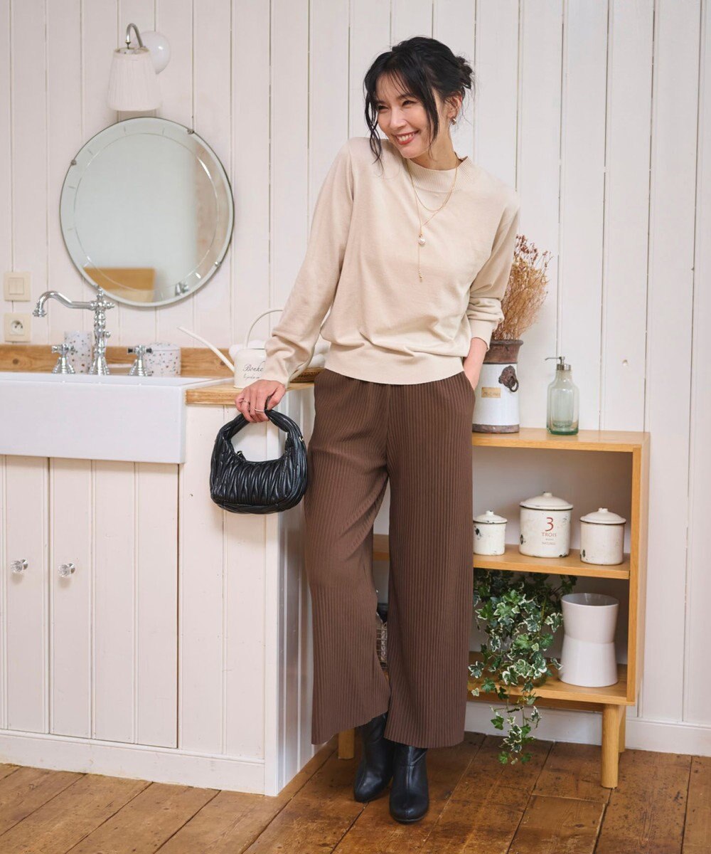 WEGO 【WEB限定/25年秋冬新作/洗濯OK/毛玉レス】ハイネックプルオーバー 