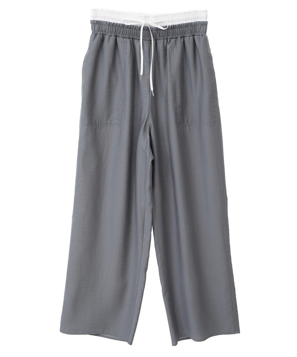 Green Parks 接触冷感ウエストレイヤードツイルパンツ 