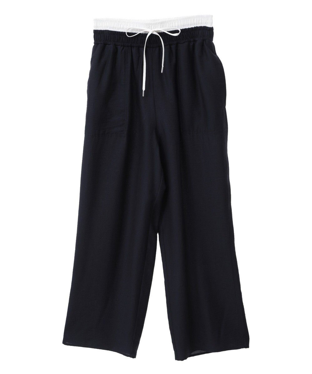 Green Parks 接触冷感ウエストレイヤードツイルパンツ 