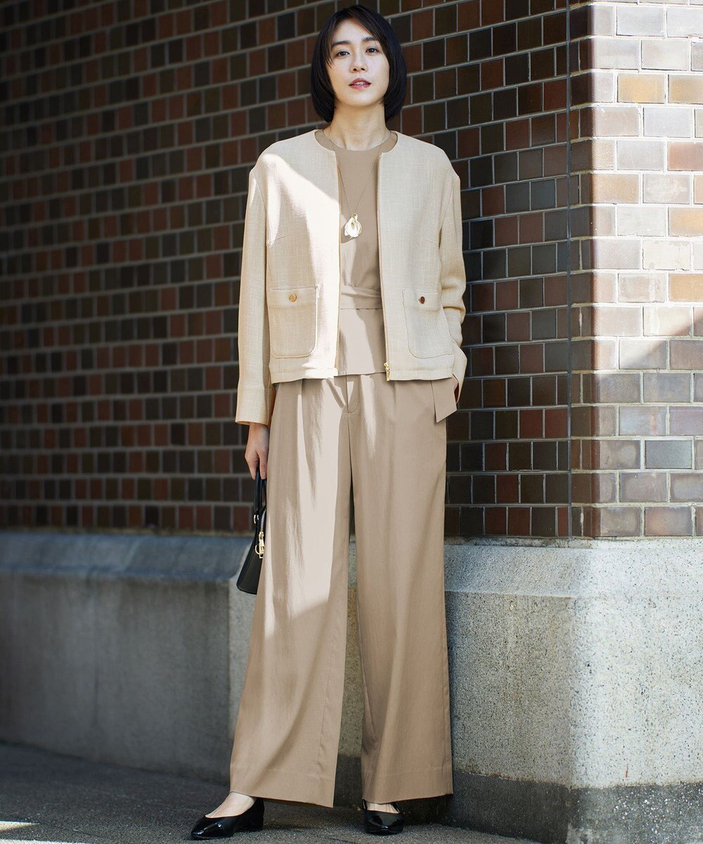 自由区 【洗える】ライトカラミノーカラー ジャケット 