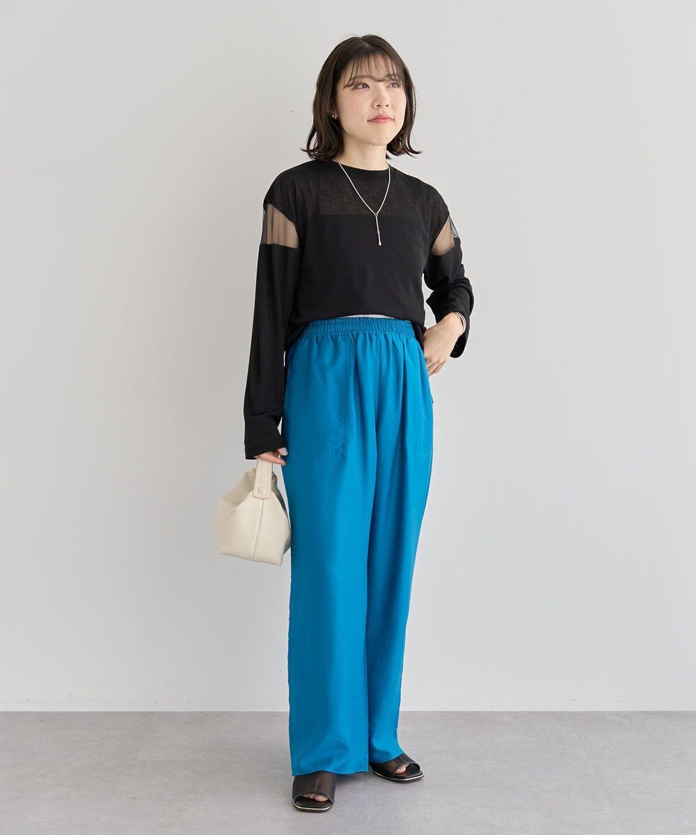 Green Parks 接触冷感ウエストレイヤードツイルパンツ 