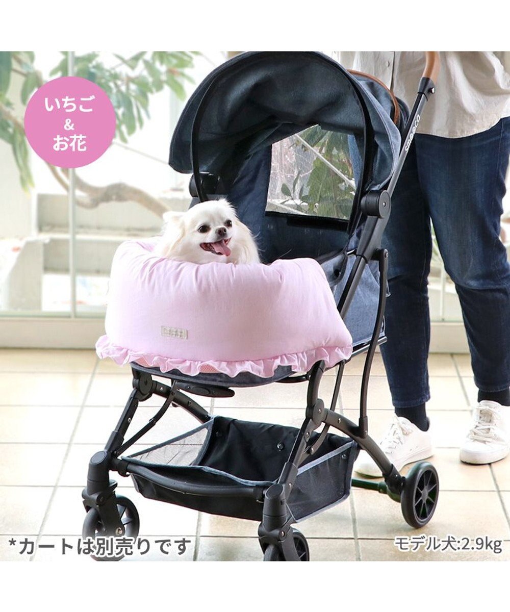 PET PARADISE ペットパラダイス クール カートクッション  《いちご＆お花柄》 