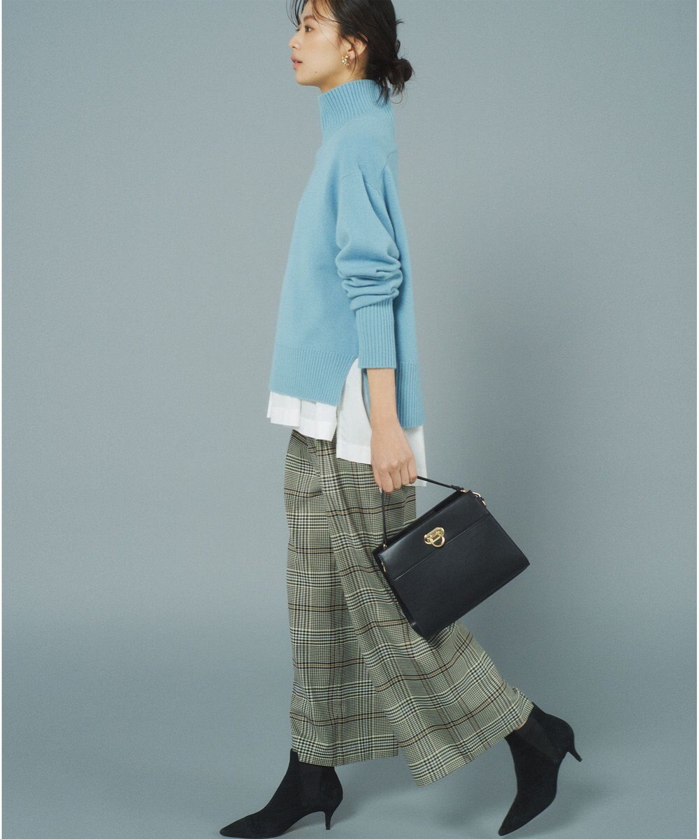 組曲 ウールカシミヤミックス ロールネック ニット 