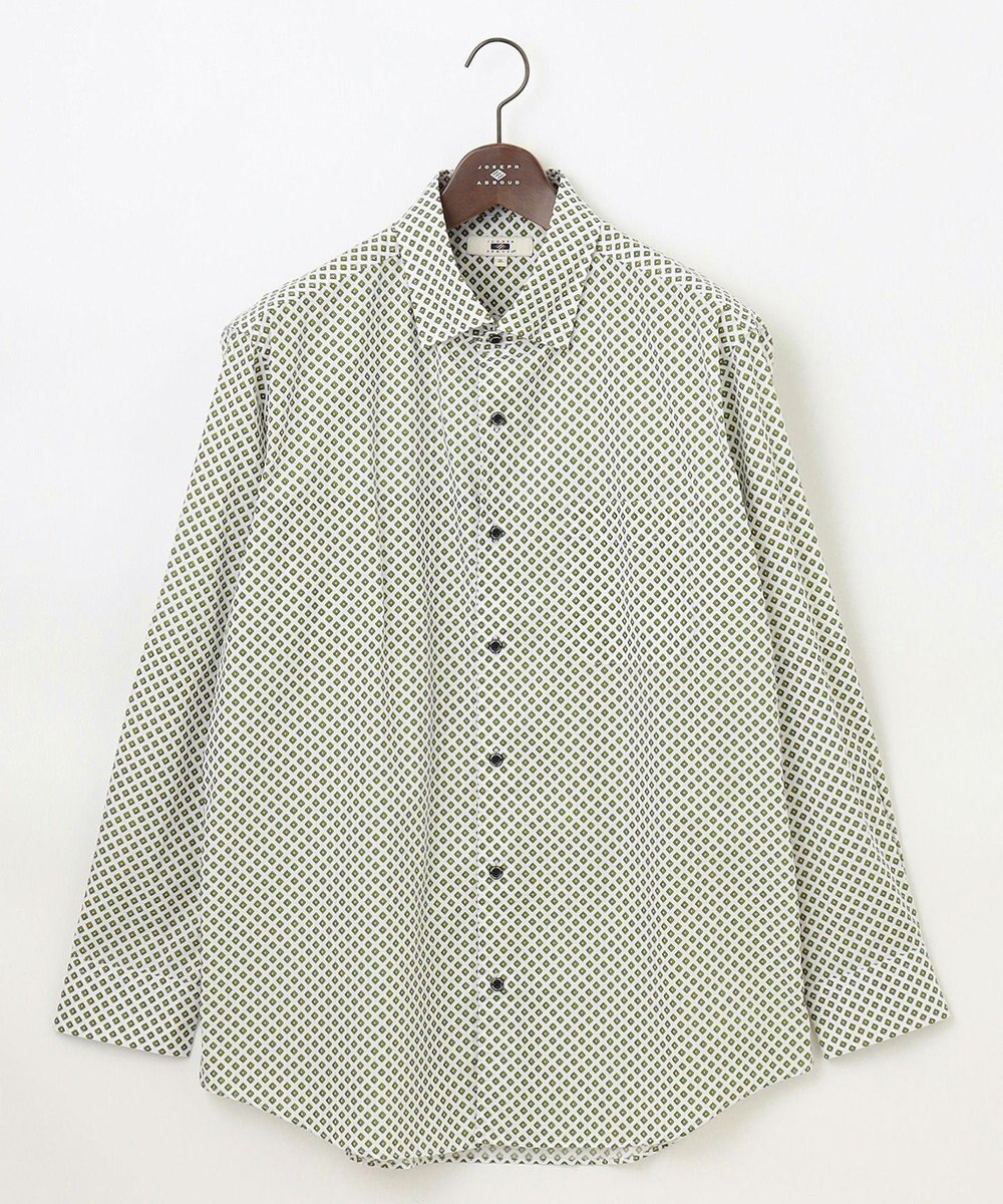 JOSEPH ABBOUD 【キングサイズ・オーガニックコットン使用】ジオメトリックパターンシャツ 
