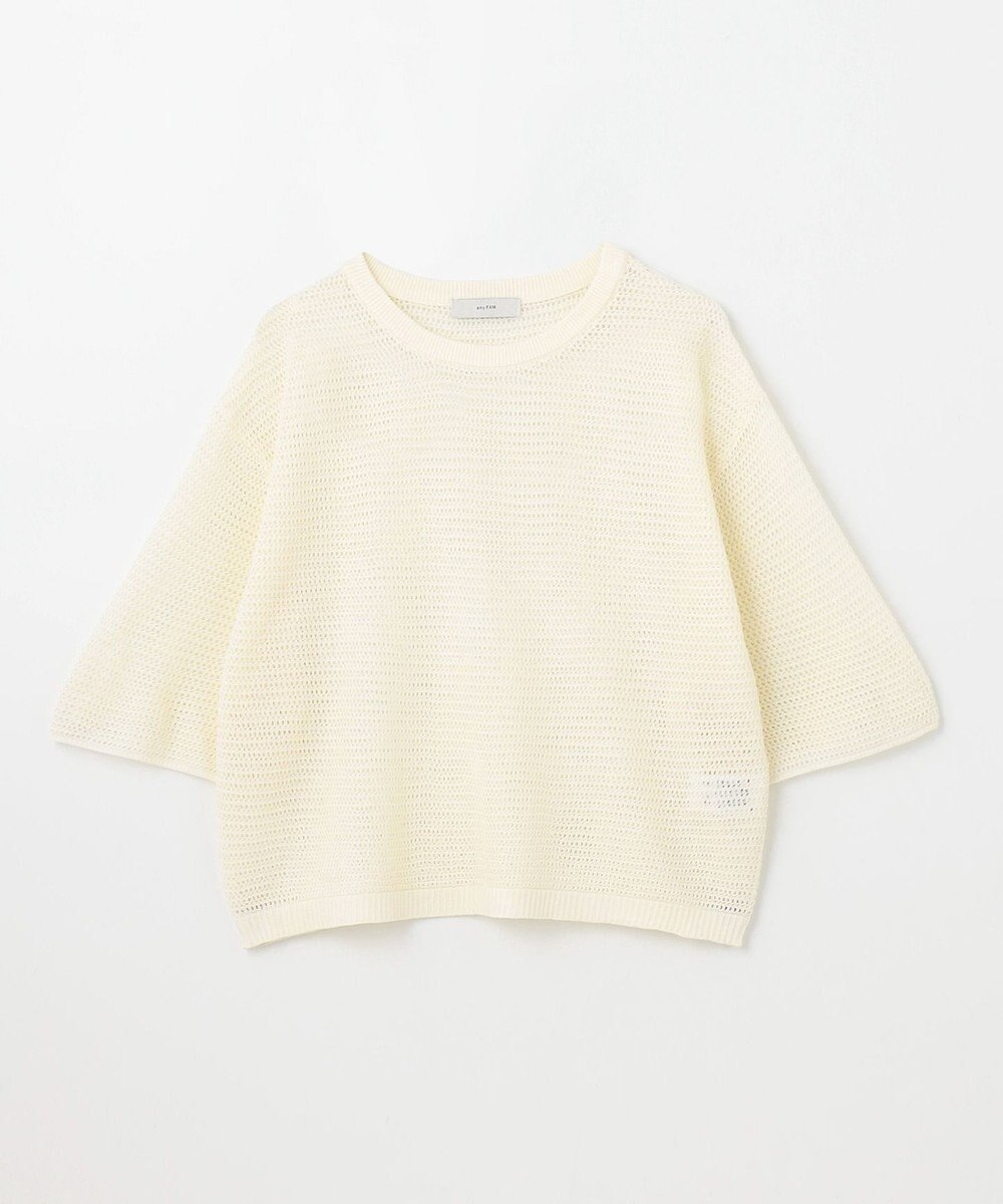 ANY 【洗濯機可/アンチピリング】アイレットメッシュニット 