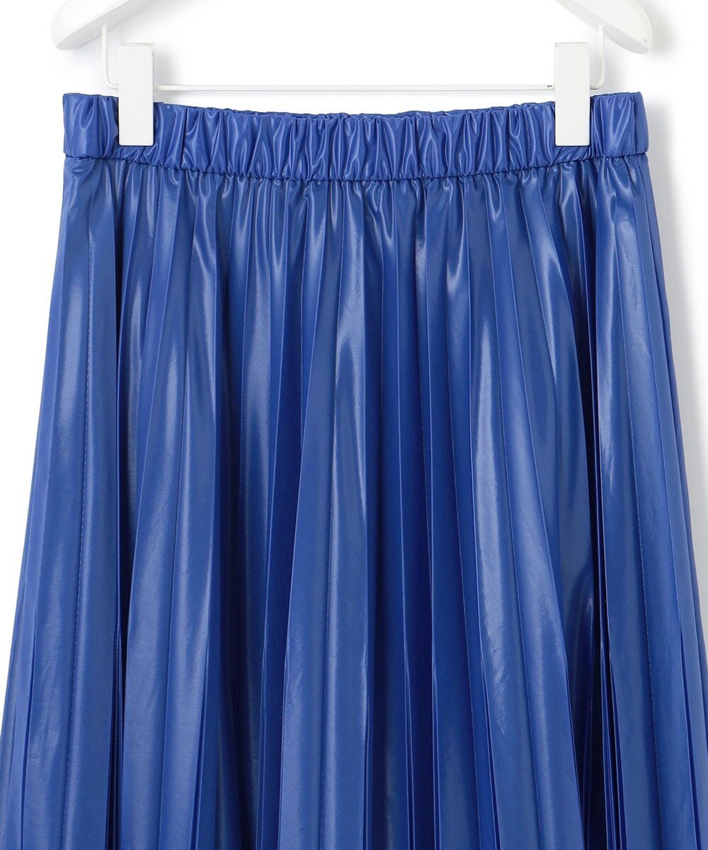 ICB 【洗える】 レザーライクシアープリーツ スカート 