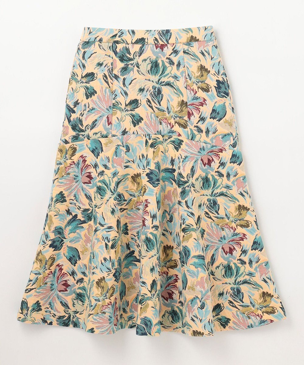 GRACE CONTINENTAL フラワージャガードフレアスカート 