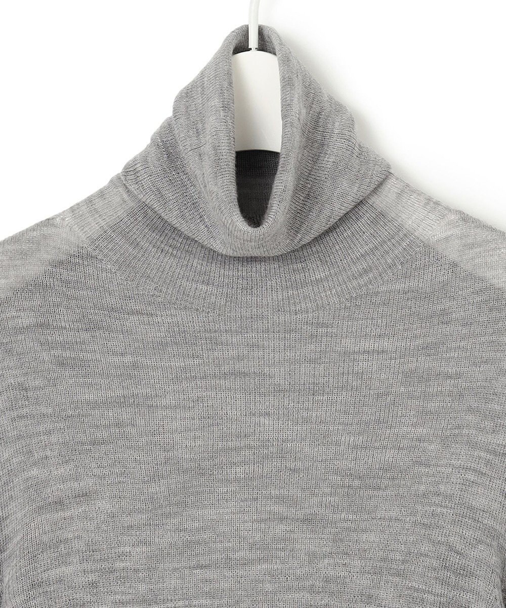 ICB 【洗える】シアーウール タートルニット 