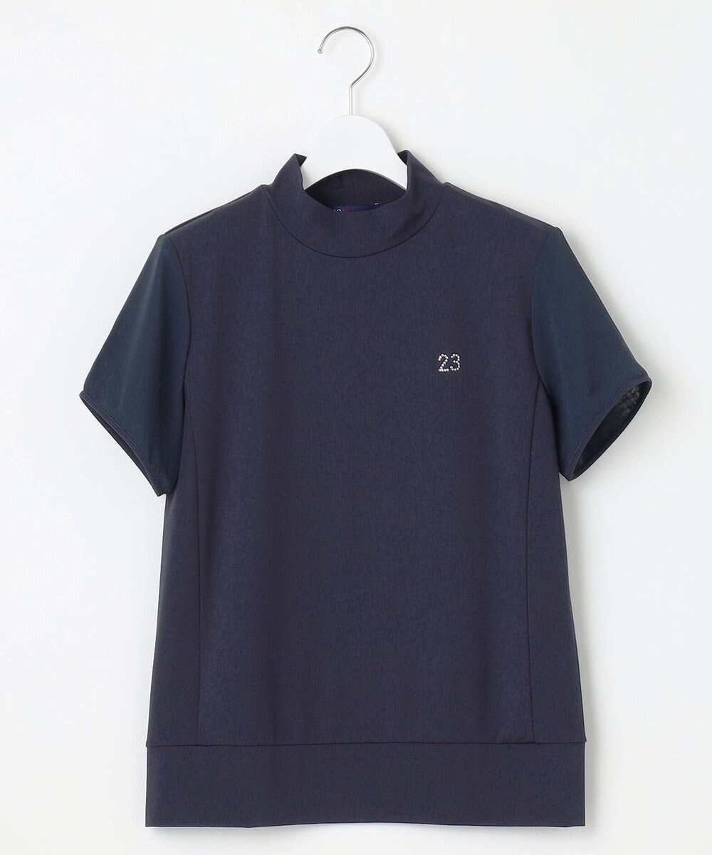 23区GOLF 【WOMEN】【吸水速乾/UVケア】シアー袖 モックネックシャツ 