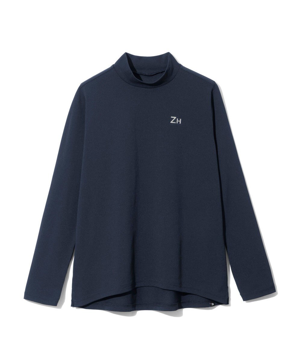 ZERO HALLIBURTON 【雑誌掲載・吸汗速乾・UVケア】 鹿の子 モックネックロングシャツ ZHG-W4A 1b 82872 ゴルフウェア 