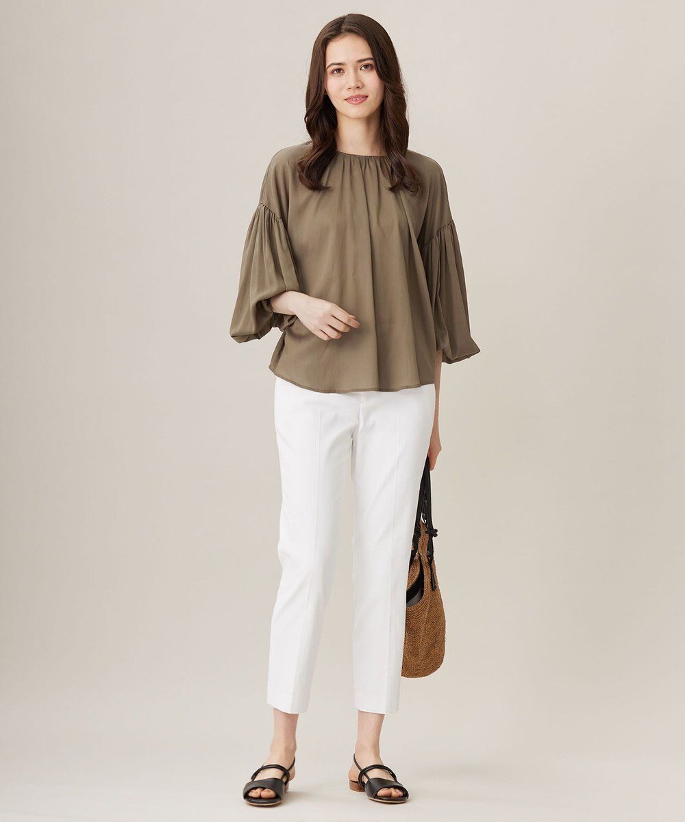 自由区 【接触冷感・UVカット・吸水速乾】シェルタリングオックステーパード パンツ 