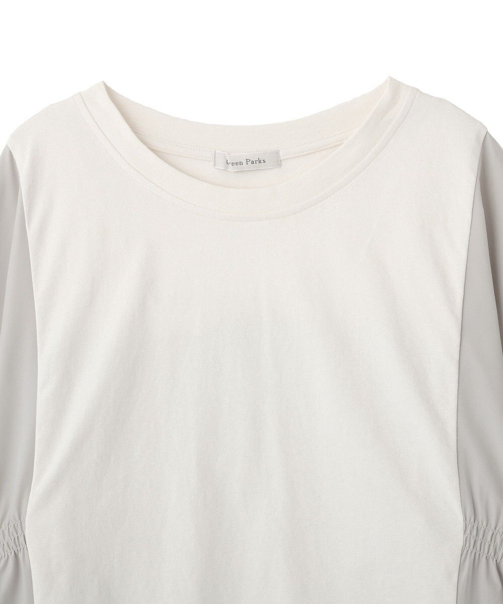 Green Parks ７分袖サイドシャーリングドッキングプルオーバ 