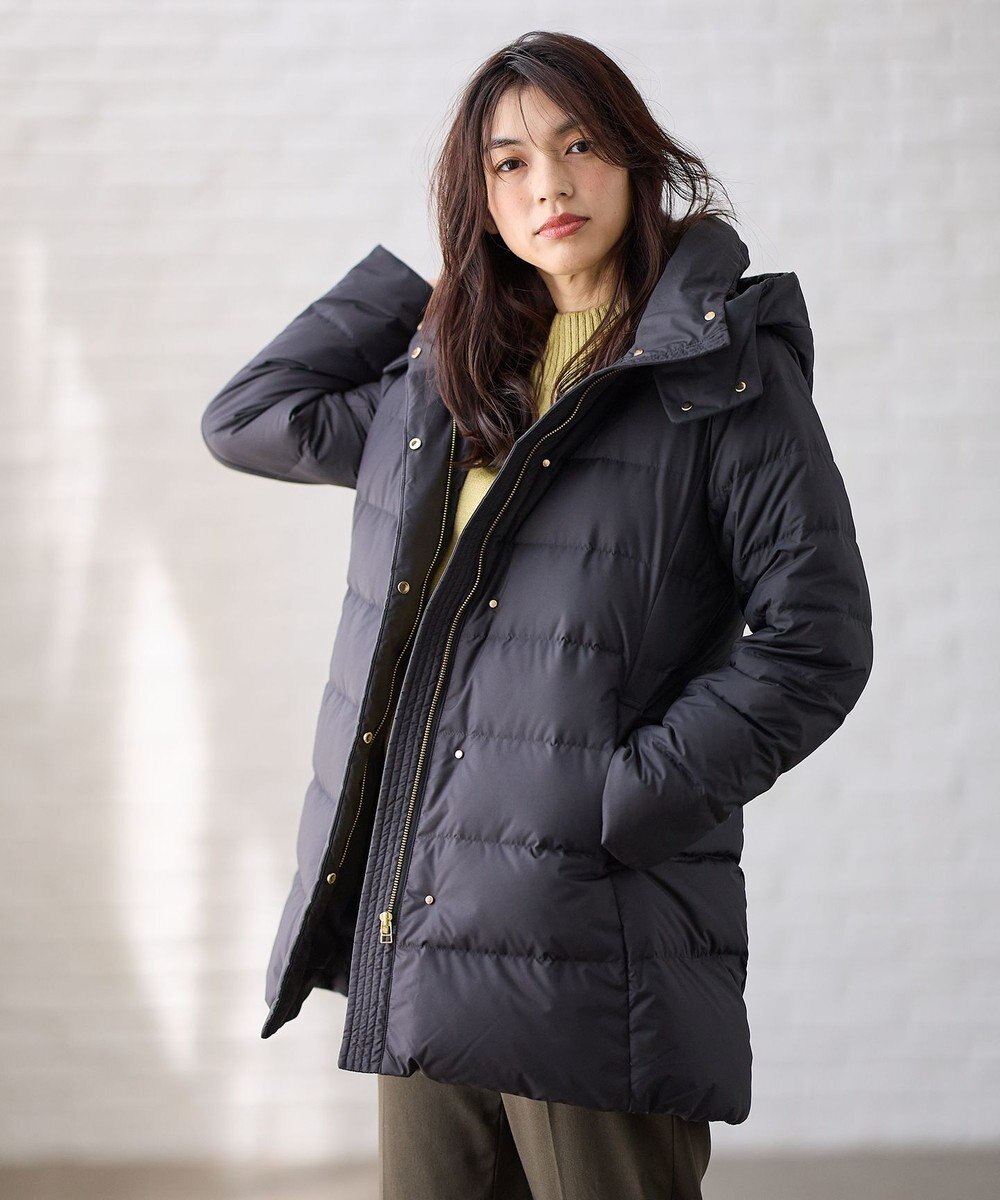 ANY 【洗濯機可/フード取り外し可能/撥水】楽映えリッチロング丈ダウン 