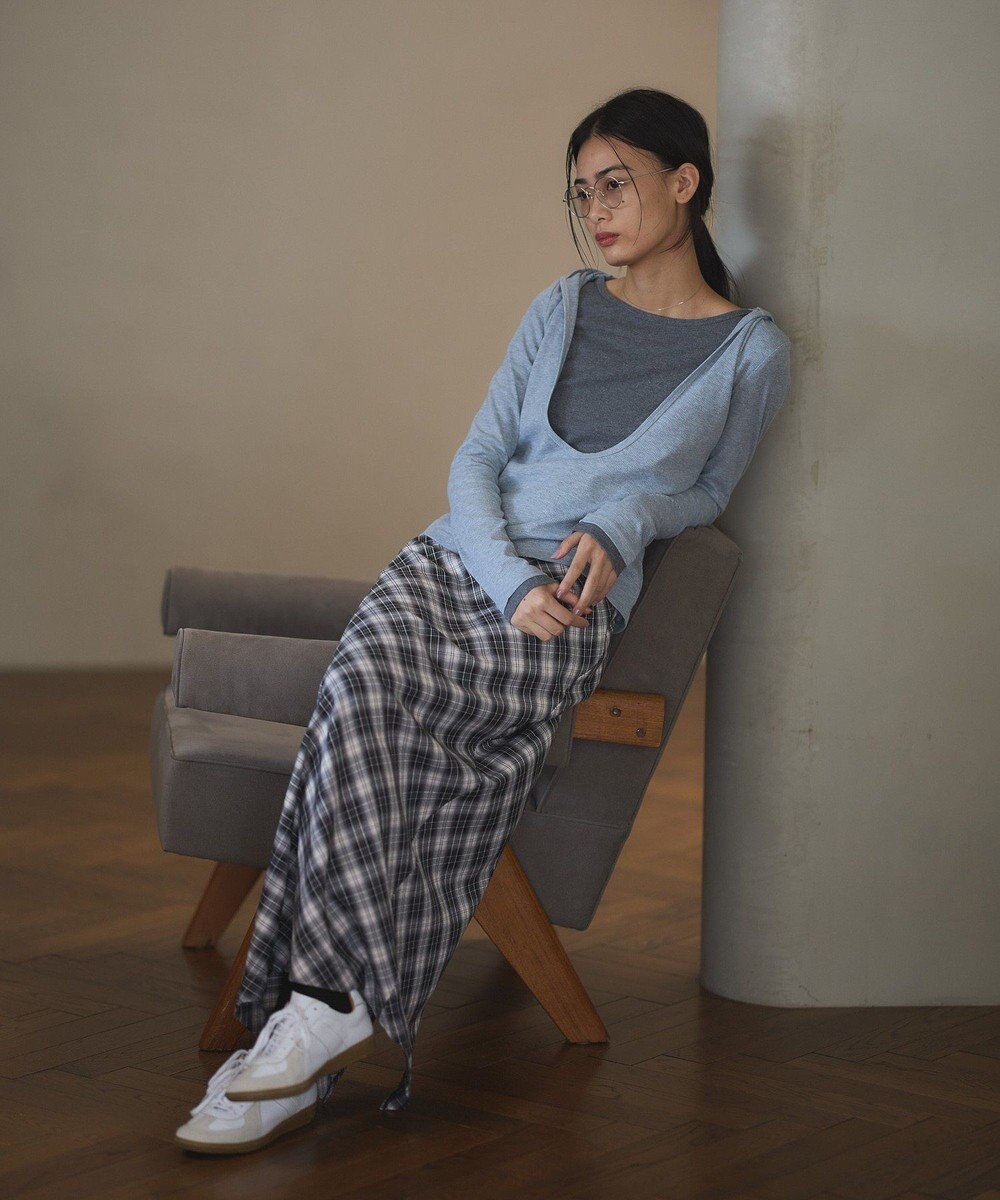 CRAFT STANDARD BOUTIQUE レイヤード風フード付きプルオーバー 