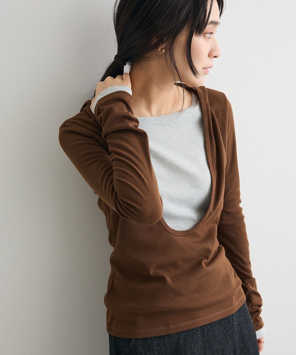 CRAFT STANDARD BOUTIQUE レイヤード風フード付きプルオーバー 