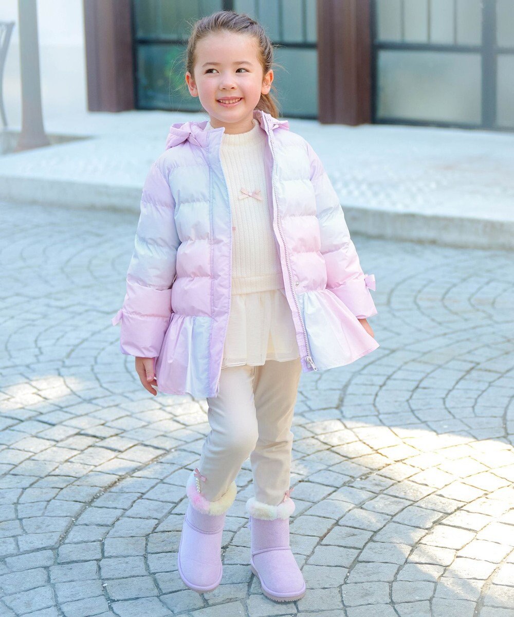 ANY KIDS ふくれジャガードリボンチュニック 