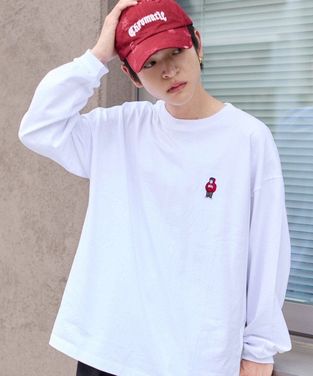 WEGO 【ユニセックス着用ITEM/MLサイズ展開】別注BENDAVISワンポイントT（LS） 