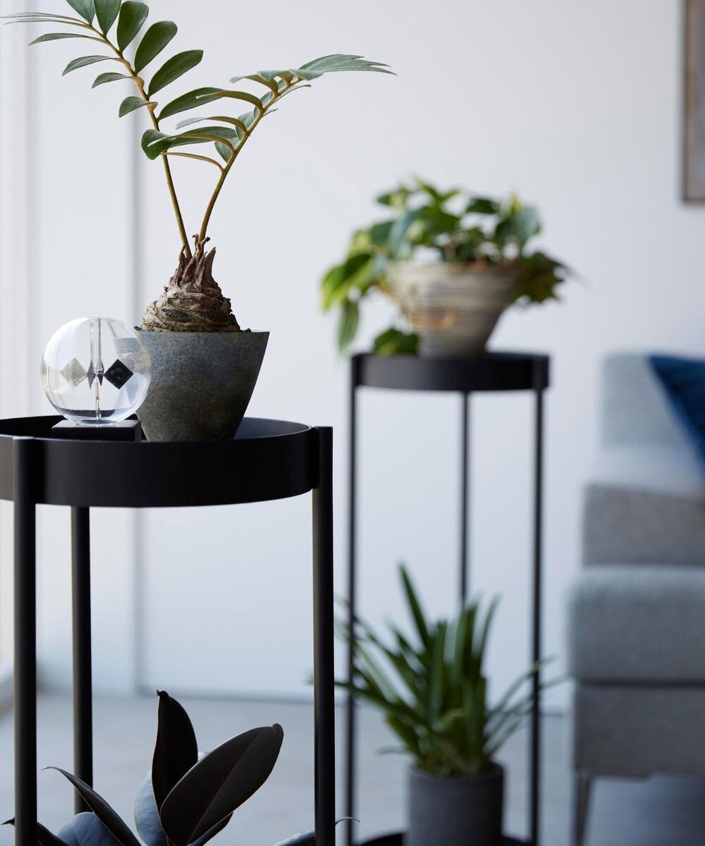 tower キャスター付きプランタースタンド タワー 2段 ブラック 